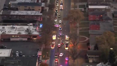 Traffic Backup in Suburban Chicago Due to Large Emergency Response