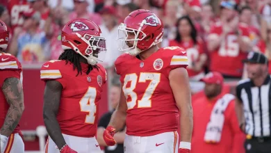 Travis Kelce Had Simple Five-Word Message for Rashee Rice At Halftime of 'MNF' Game