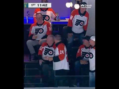 Trevor Zegras rips a wrist shot a past Jordan Binnington to tie the Flyers vs. Blues game