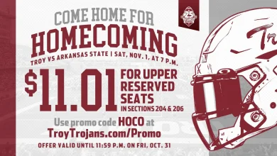 Troy Athletics Announces Homecoming Ticket Special
