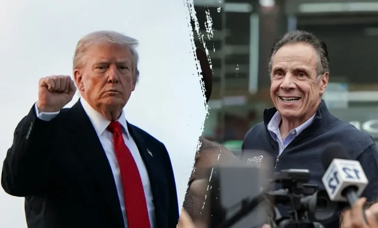 Trump backs Cuomo and threatens to cut federal funding if 'Communist Mamdani' wins NYC mayor race