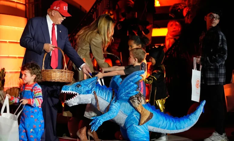 Trump hosts White House Halloween bash with superheroes and presidential lookalikes amid shutdown