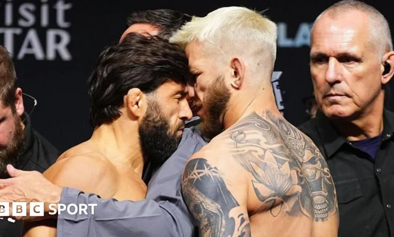 Tsarukyan headbutts Hooker at UFC Qatar weigh-in