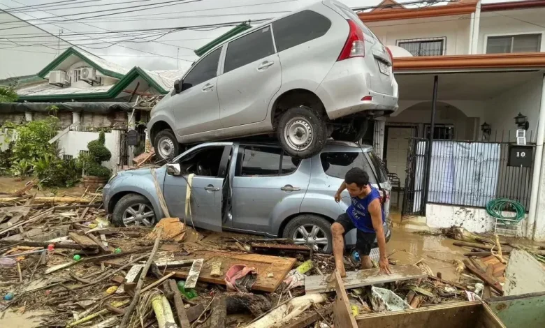 Typhoon Kalmaegi kills two people as it batters Philippines