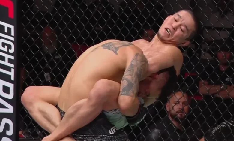 UFC Qatar video: Asu Almabayev taps former title contender Alex Perez