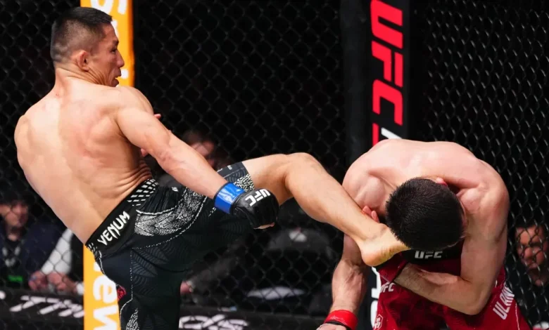 UFC Qatar video: Kyoji Horiguchi drops Tagir Ulanbekov with head kick, puts him to sleep with rear-naked choke