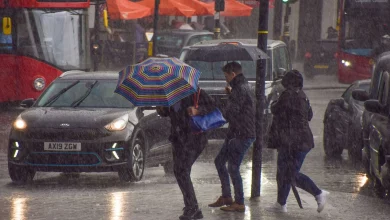 UK weather: Flood and 'do not travel' warnings issued as Storm Claudia arrives