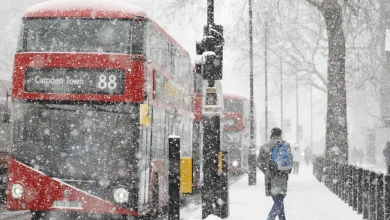 UK weather maps show huge snow bomb as far south as London with -9C freeze