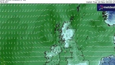 UK weather maps turn icy blue as big -1C freeze to hit 8 counties in days
