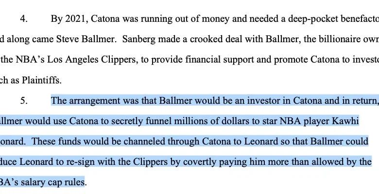 UPDATE: Steve Ballmer sued by 11 Aspiration investors who allege salary-cap circumvention for Kawhi Leonard