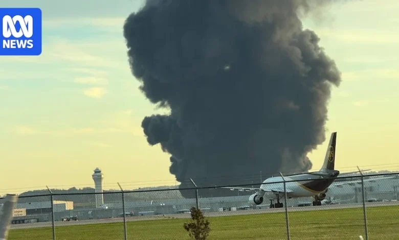 UPS cargo plane crashes during take-off at Louisville airport in Kentucky