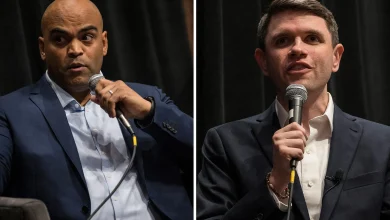 U.S. Senate hopeful Colin Allred criticizes rival James Talarico for accepting billionaire donations