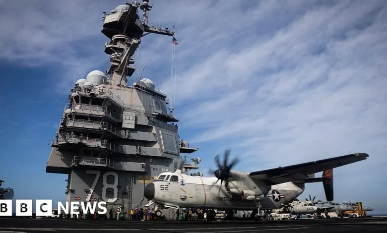 US aircraft carrier group arrives near Latin America
