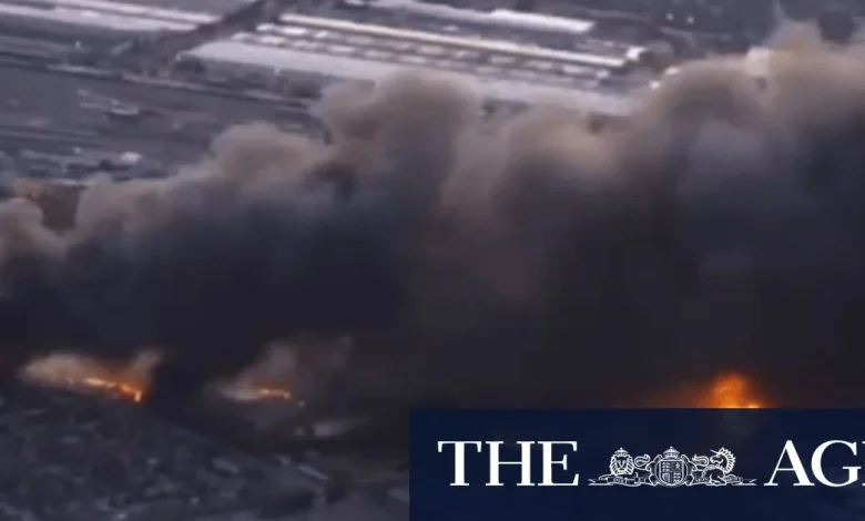US cargo plane crashes on take-off triggering massive fireball