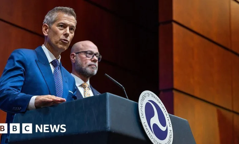 US to cut flights at 40 airports if shutdown doesn't end, transportation secretary warns