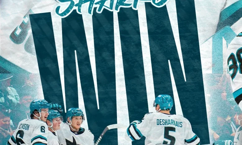 Une large victoire des Sharks mais pas de point pour Kurashev, Celebrini toujours en feu