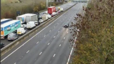 Updates: M1 closed northbound J30 after collision and spillage