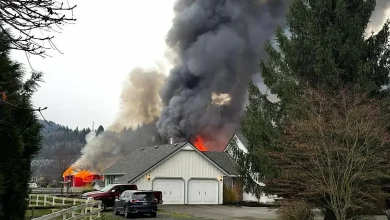 VIDEO: Chilliwack fire crews tackle fully involved chicken barn fire
