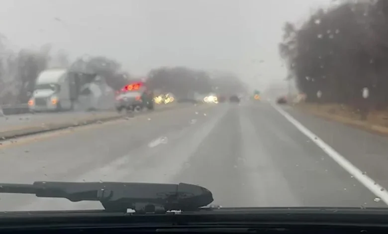 VIDEO: HWY 61 northbound closed due to traffic accident at I-90 interchange