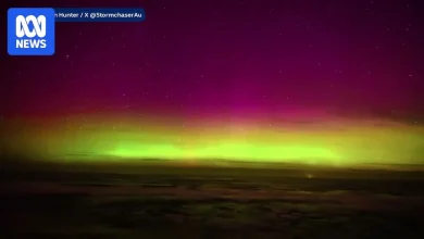 VIDEO: Hyperlapse footage showing lights from aurora australis over Connewarre in Victoria.