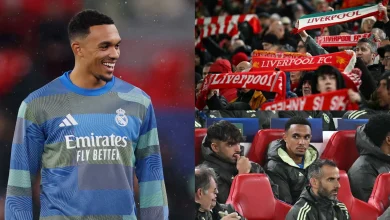 VIDEO: Trent Alexander-Arnold spotted laughing off boos as ex-Liverpool man is given hostile reception on return to Anfield with Real Madrid