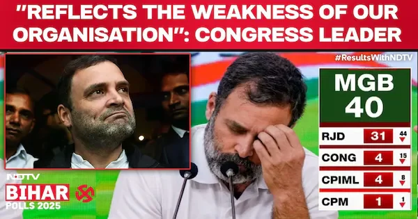 Video | Congress Leader, Former Gover On Bihar Debacle: "Reflects Weakness Of Our Organisation"