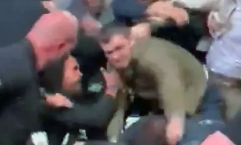 Video: Massive brawl breaks out at UFC 322 involving Dillon Danis and ‘John Pork’