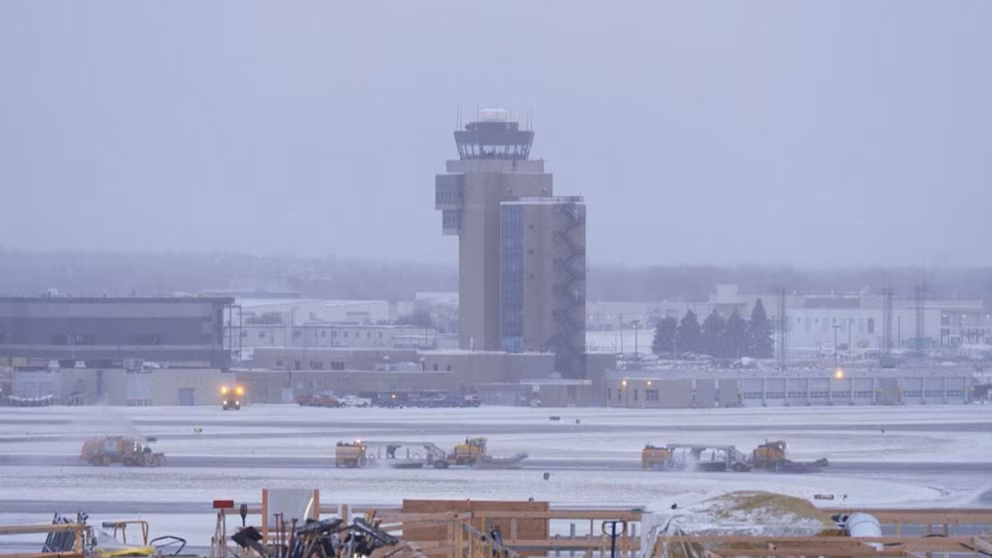 Video Massive storms sweeping across US threaten peak travel with whiteouts, icy roads