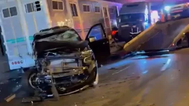 Video shows debris after 5-car crash on Cross Bronx Expressway