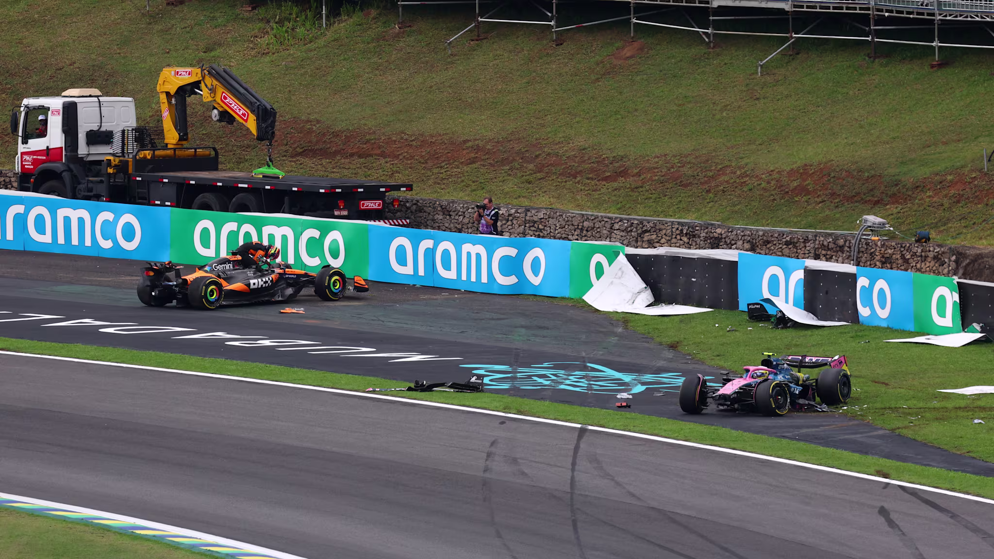 WATCH: Piastri crashes out of Sao Paulo Sprint in blow to championship hopes