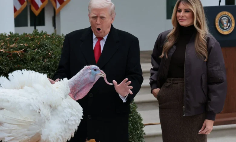 WATCH: Trump pardons turkeys Gobble and Waddle for Thanksgiving