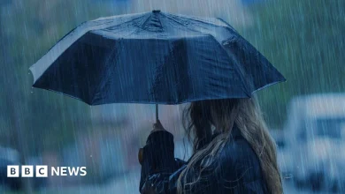 Warning of heavy rain across the South East from Met Office