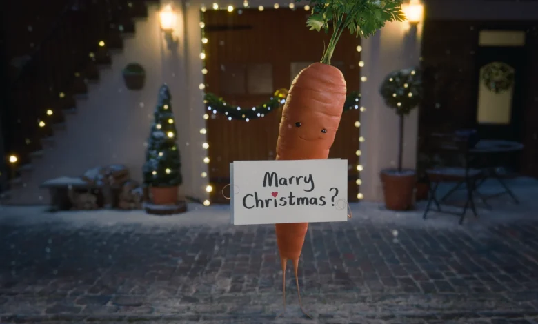 Watch: Aldi marks decade of Kevin the Carrot with romantic Christmas ad