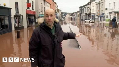 Watch: BBC at scene of severe flooding in Wales