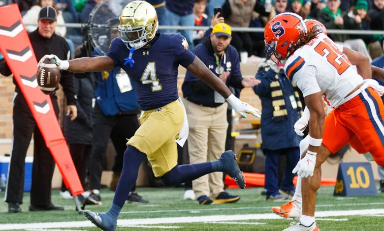 Watch: Jeremiyah Love sets a Notre Dame TD record at Stanford