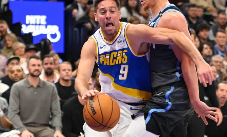 Watch the Pacers' T.J. McConnell confront the much bigger Dillon Brooks, draw a technical