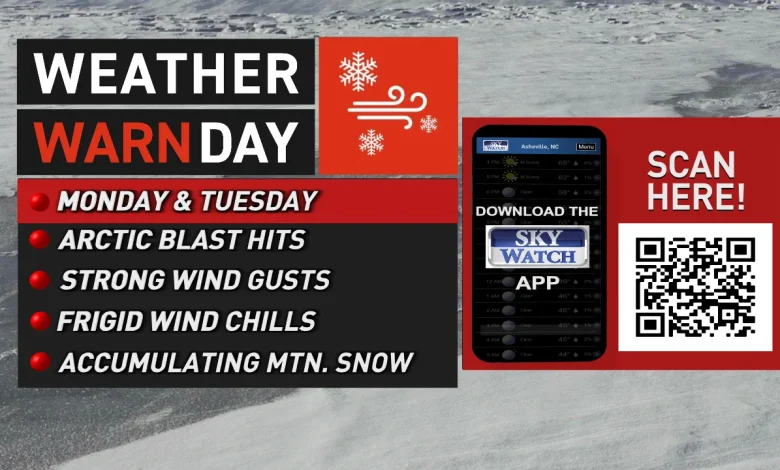 Weather Warn Day issued for freezing temperatures, possible snow early next week