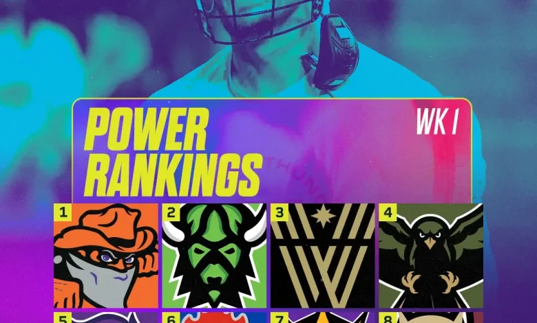 Week 1 StubHub Power Rankings