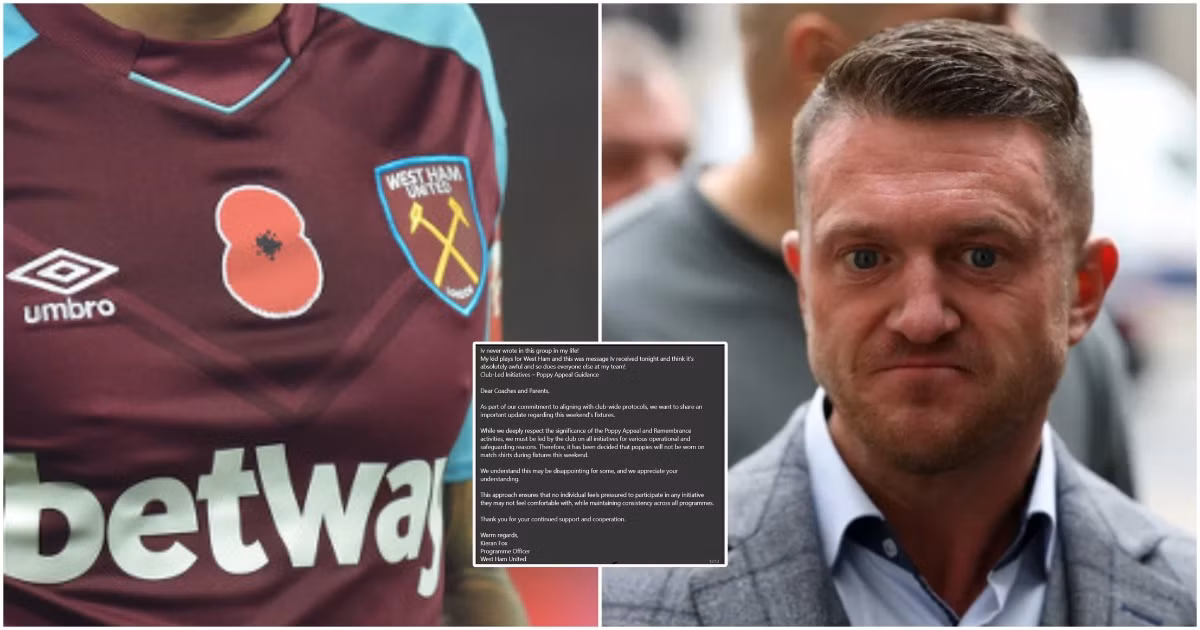 West Ham Clarify Stance on Remembrance Poppies on Shirts as Internal Email Leaks