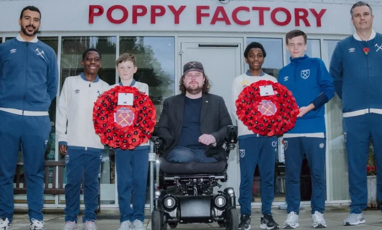 West Ham United U12s visit The Poppy Factory