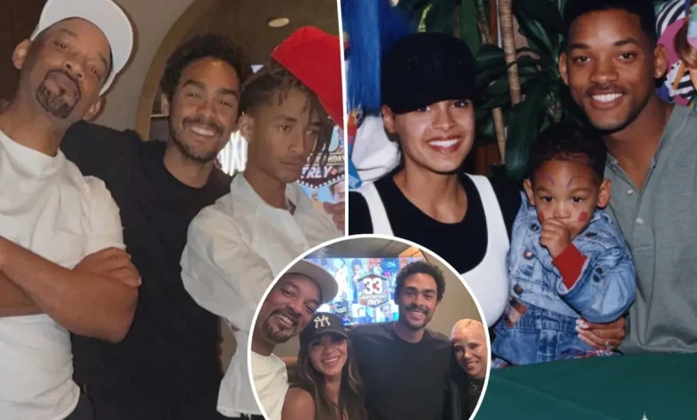 Will Smith celebrates son's birthday in rare blended family photos with Jada Pinkett and his ex