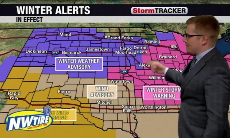 Windy today with snow to the north