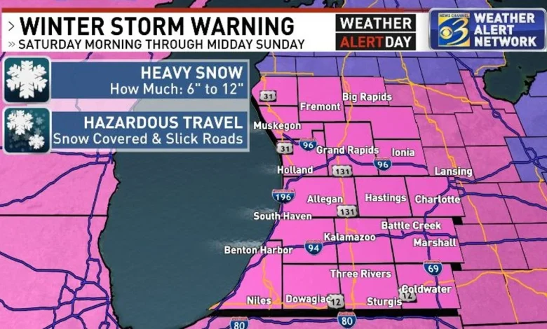 Winter storm warning to be issued for West Michigan through early Sunday