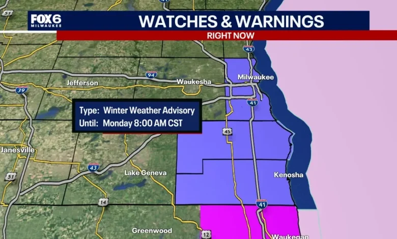 Winter weather advisory in southeast Wisconsin
