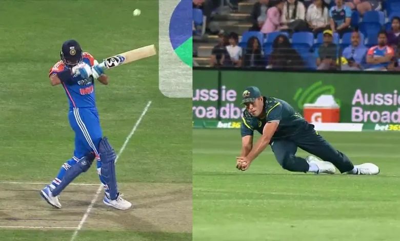 Xavier Bartlett pulls off a screamer to dismiss Axar Patel in Hobart