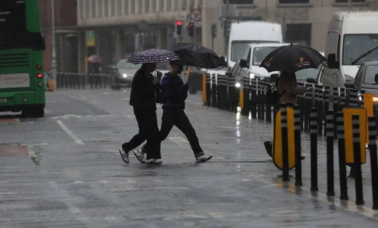 Yellow rain warning issued for four counties