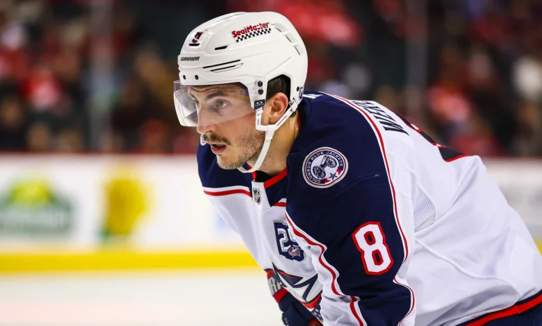 Zach Werenski, who will be competing in the Olympics, sang the praises of Cole Caufield