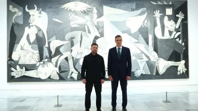 Zelenskyy visits Picasso’s ‘Guernica’ painting after drawing parallel to Ukraine’s bombing