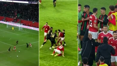 "آلة حادة" وزجاجات بلاستيكية وشكوى مصرية.. أحداث صادمة بمباراة الأهلي والجيش الملكي