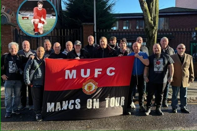 ‘He was my idol’: Manchester United fans make pilgrimage to Belfast for 20th anniversary of George Best’s death